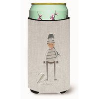 "Caroline's Treasures Alphabet Z For Zebra Tall Boy Beverage Insulator Hugger, Multicolor"