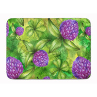 "Caroline's Treasures Shamrocks in Bloom Machine Washable Memory Foam Mat doormats, Multicolor"