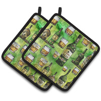 "Caroline's Treasures Irish Whiskey Pair of Pot Holders, 7.5HX7.5W, Multicolor"