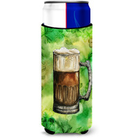 "Caroline's Treasures Irish Beer Mug Michelob Ultra Hugger For Slim Cans, Slim Can, Multicolor"