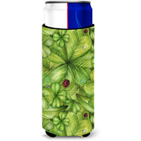 "Caroline's Treasures Shamrocks & lady Bugs Michelob Ultra Hugger For Slim Cans, Slim Can, Multicolor"