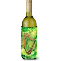 "Caroline's Treasures Irish Harp Wine Bottle Beverage Insulator Hugger, 750 ml, Multicolor"