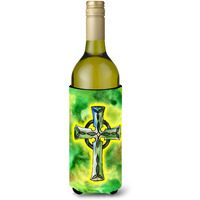 "Caroline's Treasures Irish Celtic Cross Wine Bottle Beverage Insulator Hugger, 750 ml, Multicolor"