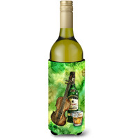 "Caroline's Treasures Irish Whiskey and Music Wine Bottle Beverage Insulator Hugger, 750 ml, Multicolor"