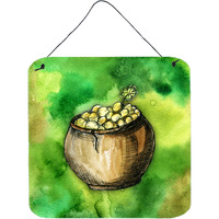 "Caroline's Treasures Irish Pot of Gold Door Hanging Prints wall-decor, Multicolor"