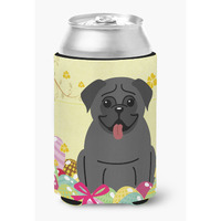 "Caroline's Treasures Easter Eggs Pug black Can or Bottle Hugger, Can Hugger, Multicolor"