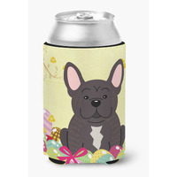 "Caroline's Treasures Easter Eggs French Bulldog Brindle Can or Bottle Hugger, Can Hugger, Multicolor"