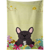 "Caroline's Treasures Easter Eggs French Bulldog Brindle Kitchen Towel, Multicolor, 25"" x 15"""