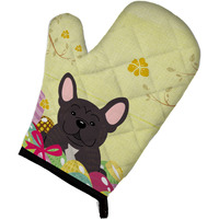 "Caroline's Treasures Easter Eggs French Bulldog Brindle Oven Mitt, Multicolor, 12"" x 8.5"""