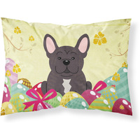 Easter Eggs French Bulldog Brindle Fabric Standard Pillowcase