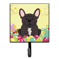 "Caroline's Treasures Easter Eggs French Bulldog Brindle Wall Hook, Small, Multicolor"