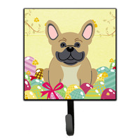 "Caroline's Treasures Easter Eggs French Bulldog Cream Wall Hook, Small, Multicolor"