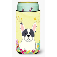 "Caroline's Treasures Easter Eggs French Bulldog Piebald Tall Boy Beverage Insulator Hugger, Multicolor"