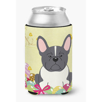 "Caroline's Treasures Easter Eggs French Bulldog black White Can or Bottle Hugger, Can Hugger, Multicolor"