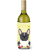 "Caroline's Treasures BB6012LITERK Easter French Bulldog Wine Bottle Beverage Insulator Hugger, 750ml, Multicolor"