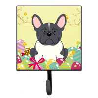 "Caroline's Treasures Easter Eggs French Bulldog Black White Wall Hook, Small, Multicolor"
