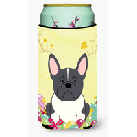 "Caroline's Treasures Easter French Bulldog black White Tall Boy Beverage Insulator Hugger, Multicolor"