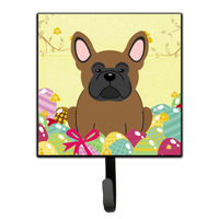 "Caroline's Treasures Easter Eggs French Bulldog Brown Wall Hook, Small, Multicolor"