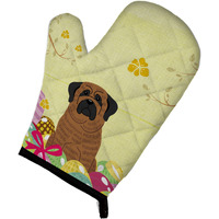 "Caroline's Treasures Easter Eggs Mastiff Brindle Oven Mitt, Multicolor, 12"" x 8.5"""