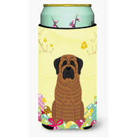 "Caroline's Treasures Easter Eggs Mastiff Brindle Tall Boy Beverage Insulator Hugger, Multicolor"