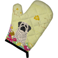 "Caroline's Treasures Easter Eggs Mastiff Brindle White Oven Mitt, Multicolor, 12"" x 8.5"""