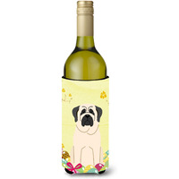 "Caroline's Treasures BB6017LITERK Easter Eggs Mastiff White Wine Bottle Beverage Insulator Hugger, 750ml, Multicolor"