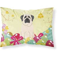 Easter Eggs Mastiff White Fabric Standard Pillowcase
