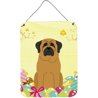 "Caroline's Treasures Easter Eggs Mastiff Metal Print, 16 x 12, Multicolor"