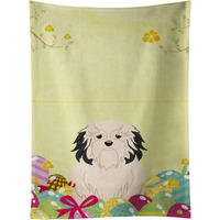 "Caroline's Treasures Easter Eggs Lowchen Kitchen Towel, Multicolor, 25"" x 15"""