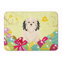 "Caroline's Treasures Easter Eggs Lowchen Machine Washable Memory Foam Mat doormats, Multicolor"