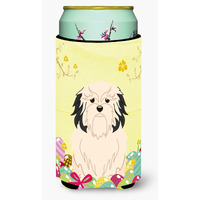 "Caroline's Treasures Easter Eggs Lowchen Tall Boy Beverage Insulator Hugger, Multicolor"