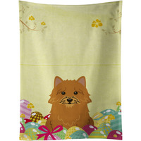"Caroline's Treasures Easter Eggs Norwich Terrier Kitchen Towel, Multicolor, 25"" x 15"""