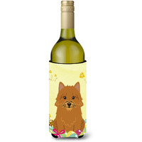 "Caroline's Treasures BB6020LITERK Easter Eggs Norwich Terrier Wine Bottle Beverage Insulator Hugger, 750ml, Multicolor"