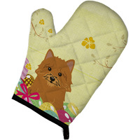 "Caroline's Treasures Easter Eggs Norwich Terrier Oven Mitt, Multicolor, 12"" x 8.5"""