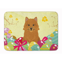 "Caroline's Treasures Easter Eggs Norwich Terrier Machine Washable Memory Foam Mat doormats, Multicolor"