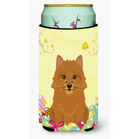 "Caroline's Treasures Easter Eggs Norwich Terrier Tall Boy Beverage Insulator Hugger, Multicolor"