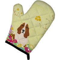"Caroline's Treasures Easter Eggs Basset Hound Oven Mitt, Multicolor, 12"" x 8.5"""
