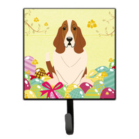 "Caroline's Treasures Easter Eggs Basset Hound Wall Hook, Small, Multicolor"