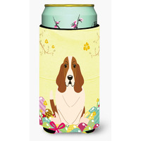 "Caroline's Treasures Easter Eggs Basset Hound Tall Boy Beverage Insulator Hugger, Multicolor"
