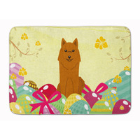 "Caroline's Treasures Easter Eggs Karelian Bear Dog Machine Washable Memory Foam Mat doormats, Multicolor"