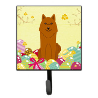 "Caroline's Treasures Easter Eggs Karelian Bear Dog Wall Hook, Small, Multicolor"
