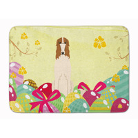 "Caroline's Treasures Easter Eggs Borzoi Machine Washable Memory Foam Mat doormats, Multicolor"