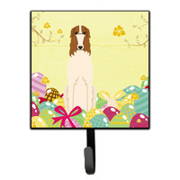 "Caroline's Treasures Easter Eggs Borzoi Wall Hook, Small, Multicolor"