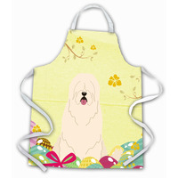 "Caroline's Treasures Easter Eggs South Russian Sheepdog Apron, Large, Multicolor"