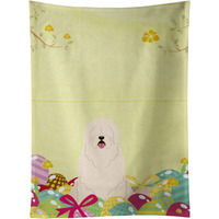 "Caroline's Treasures Easter Eggs South Russian Sheepdog Kitchen Towel, Multicolor, 25"" x 15"""