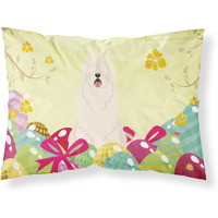Easter Eggs South Russian Sheepdog Fabric Standard Pillowcase