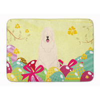 "Caroline's Treasures Easter Eggs South Russian Sheepdog Machine Washable Memory Foam Mat doormats, Multicolor"