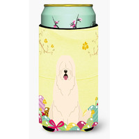 "Caroline's Treasures Easter Eggs South Russian Sheepdog Tall Boy Beverage Insulator Hugger, Multicolor"