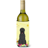 "Caroline's Treasures BB6026LITERK Easter Black Russian Terrier Wine Bottle Beverage Insulator Hugger, 750ml, Multicolor"