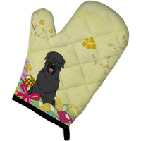 "Caroline's Treasures Easter Eggs Black Russian Terrier Oven Mitt, Multicolor, 12"" x 8.5"""